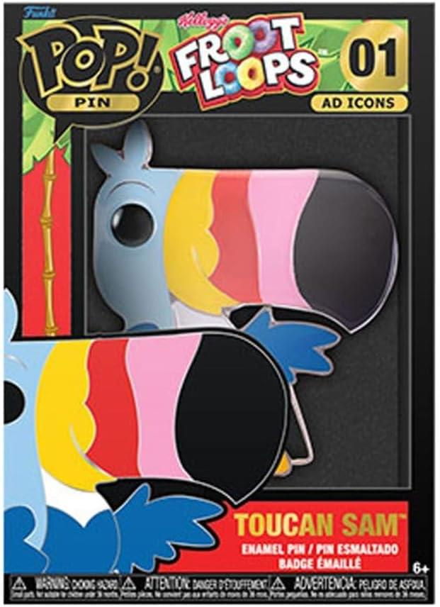 Funko POP! PIN  
Froot Loops 01  
Ad Icons  

Toucan Sam  
Enamel Pin / Pin Esmaltado  
Badge Émaille  

6+  

Warning: Choking Hazard - Small parts. Not for children under 3 years.  
Attention: Danger de suffocation - Petits morceaux. Ne convient pas aux enfants de moins de 3 ans.  
Advertencia: Peligro de asfixia - Piezas pequeñas. No es adecuado para niños menores de 3 años.