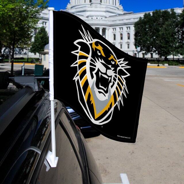 Alt View 1. Rico Industries - Fort Hays Victor E. Tiger 11X14 Window Mount 2-Sided Car Flag - Multi.