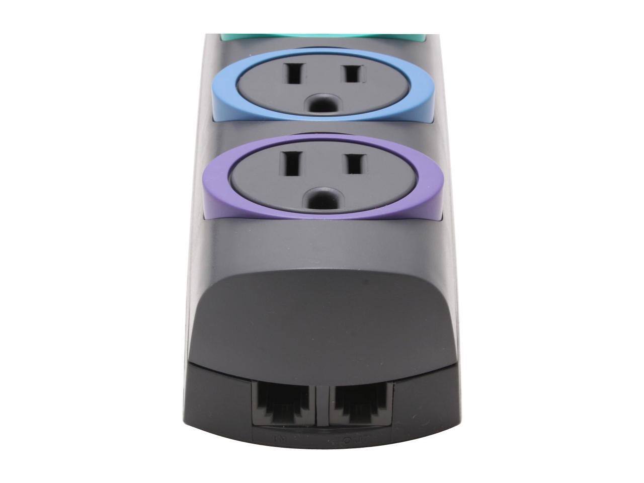 Alt View 2. Kensington - Kensington K62146NA 6 Feet 6 Outlets 670 Joules Surge Protector - Black.
