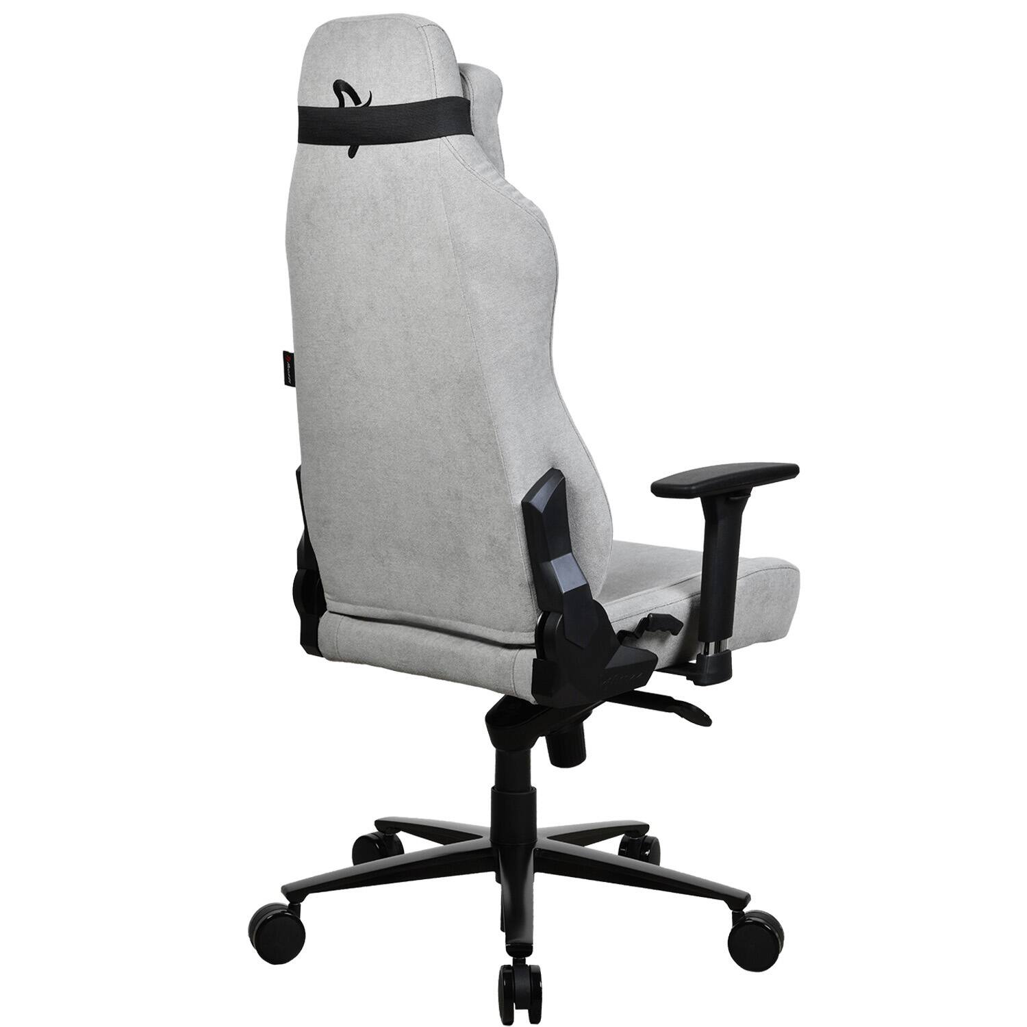 Alt View 14. Arozzi - Vernazza Premium Soft Fabric Ergonomic Office/Gaming Chair - Light Grey.