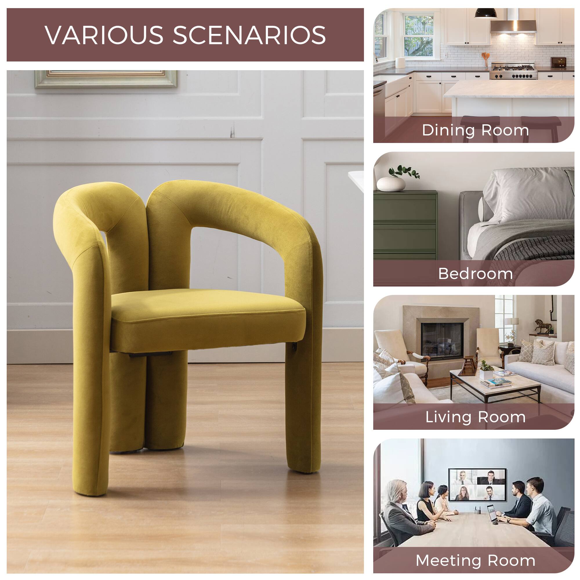 VARIOUS SCENARIOS

Dining Room

Bedroom

Living Room

Meeting Room