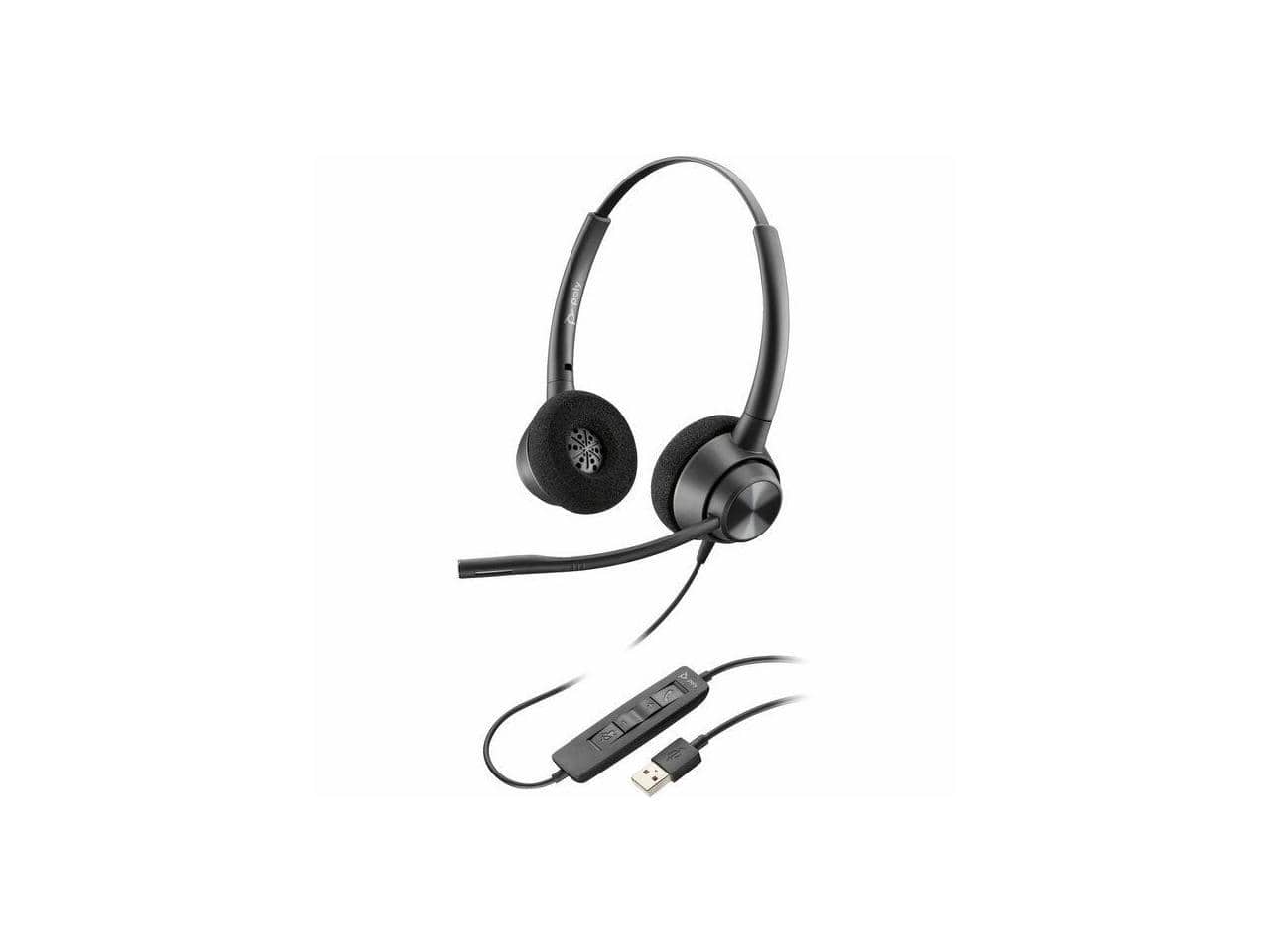 HP - Poly EncorePro 310 - Teams Certified, Noise Cancelling, USB Wired Headset