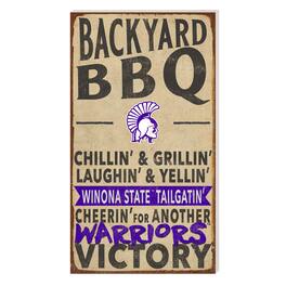 Jardine - Winona State Warriors 11'' x 20'' Indoor/Outdoor BBQ Sign - Brown