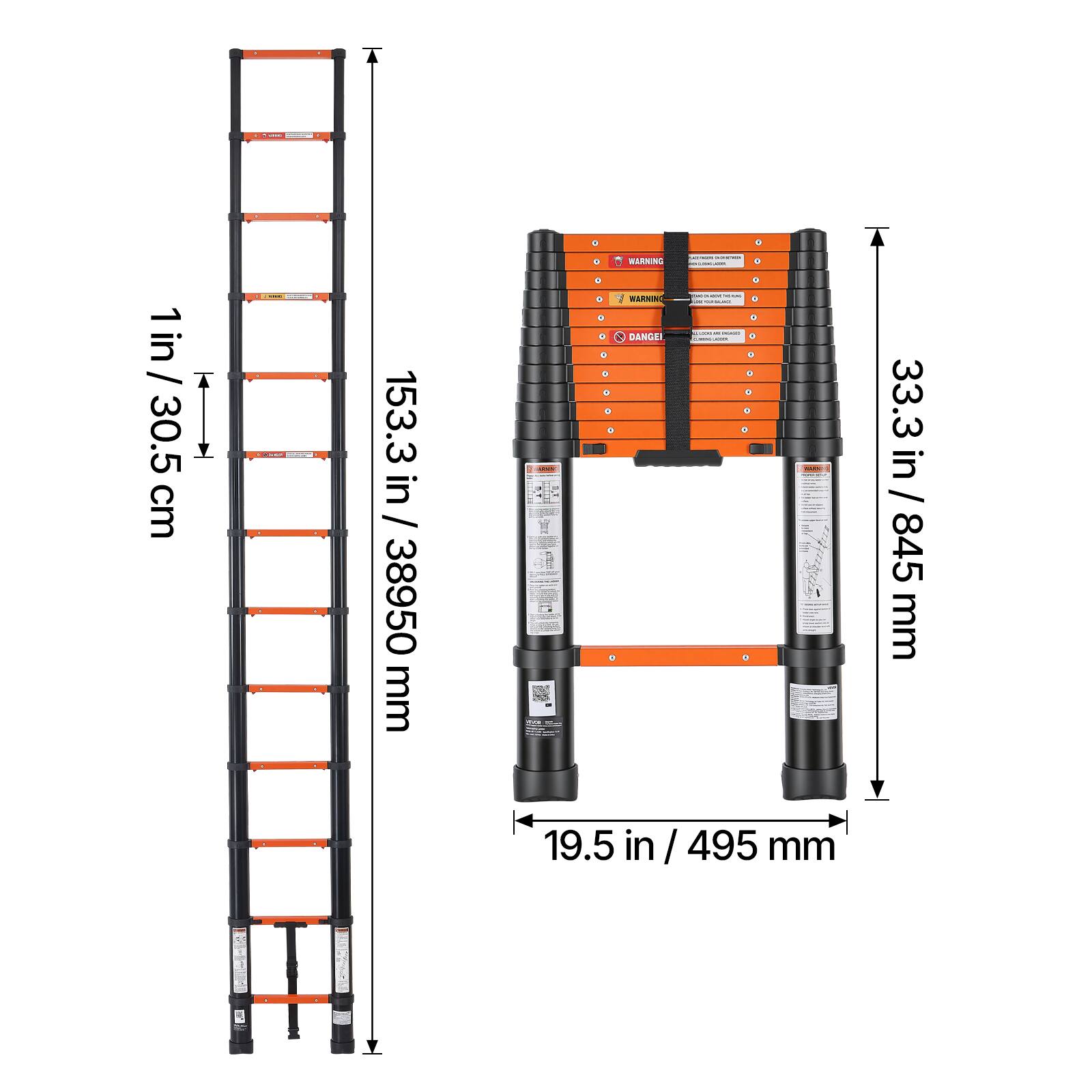 1 in / 30.5 cm

153.3 in / 38950 mm

WARNING -- CAME WARNING - 100 - DANGER - 0 MARRO - 19.5 in / 495 mm

33.3 in / 845 mm