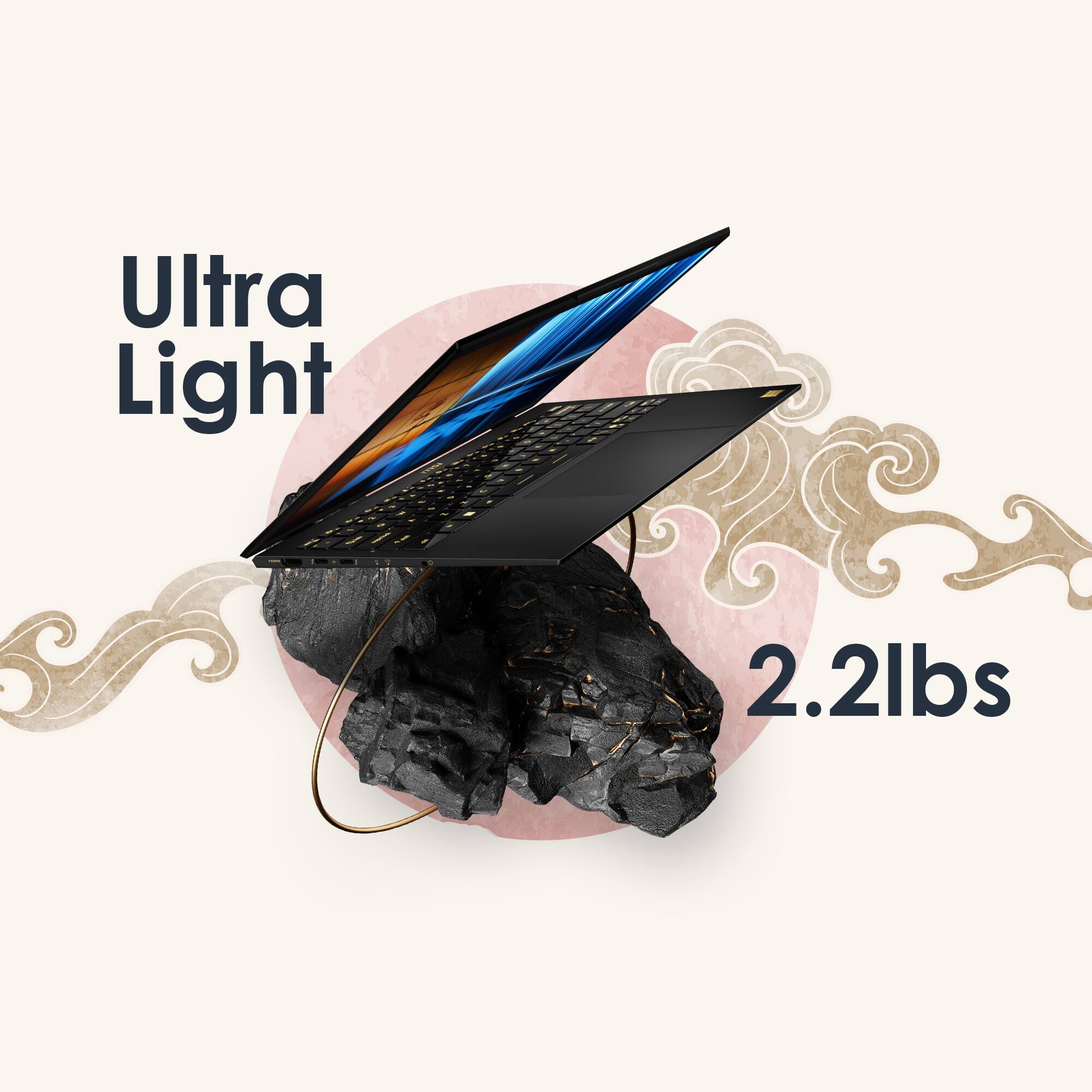 Ultra Light  
2.2lbs