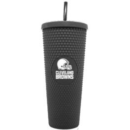 Logo Brands - Cleveland Browns 24oz. Logo Studded Tumbler - Multicolor