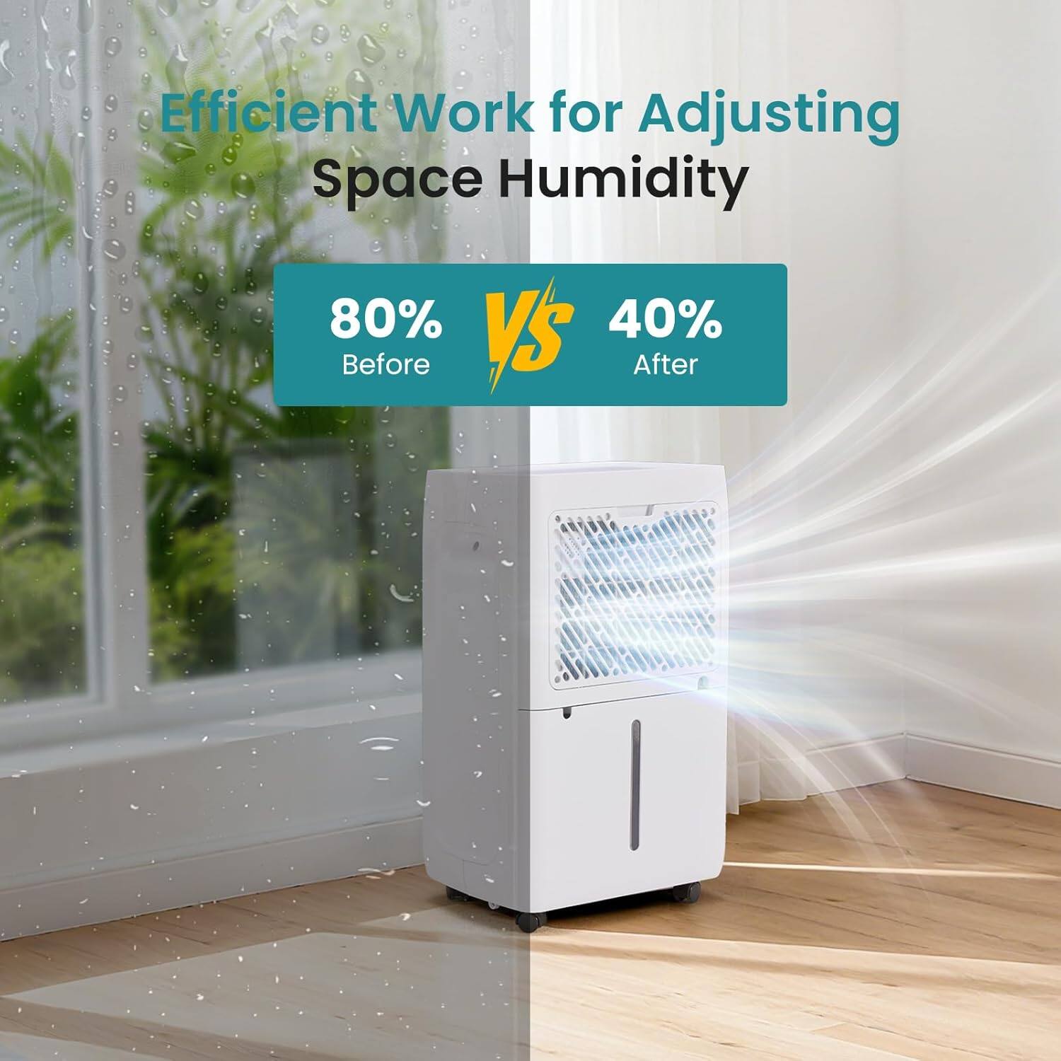 Efficient Work for Adjusting Space Humidity

80% Before vs 40% After
