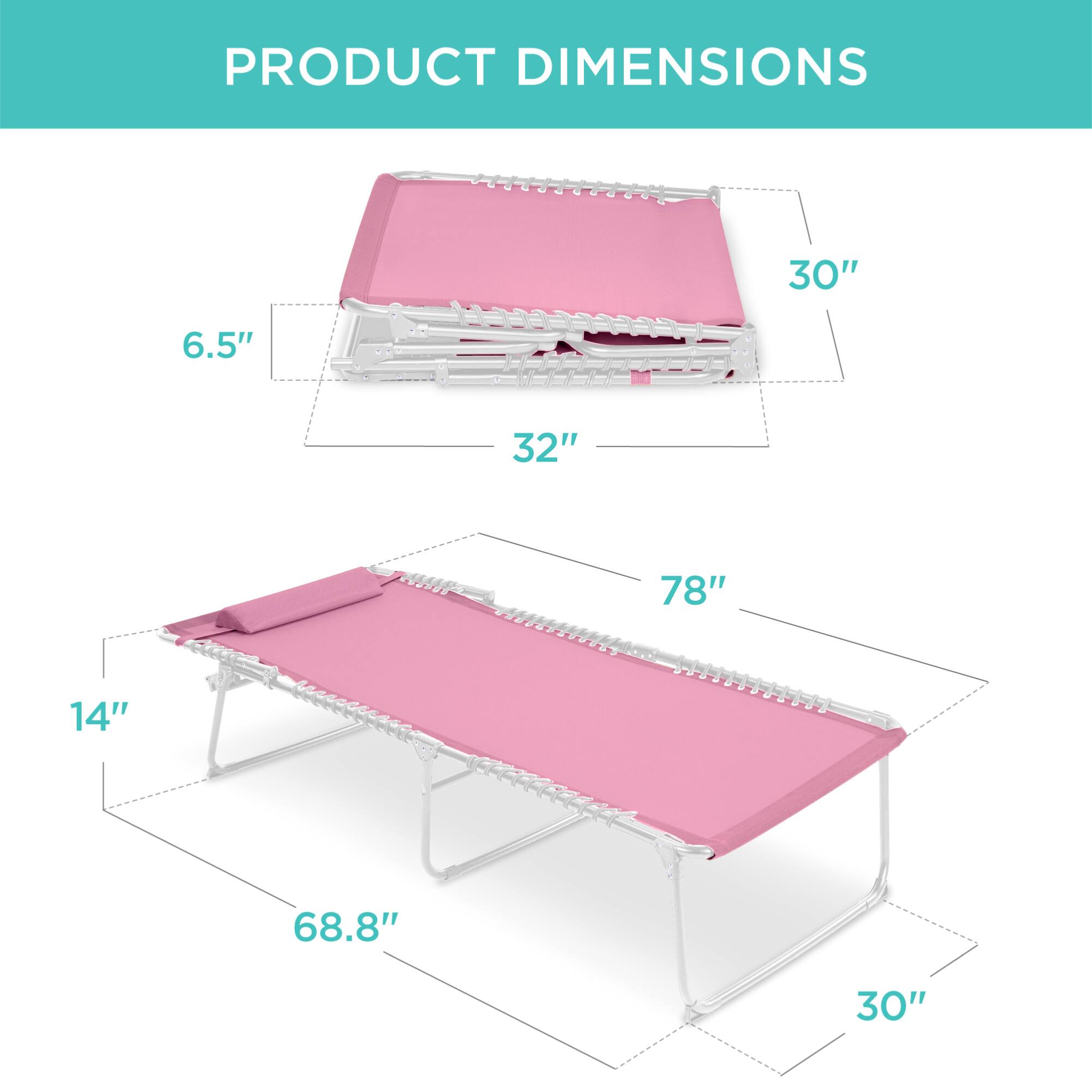 PRODUCT DIMENSIONS

- 30"
- 6.5"
- 32"
- 78"
- 14"
- 68.8"
- 30"
