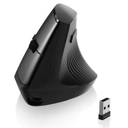 HM 1810 - I300 And 4g Rechargeable Mouse Vertical Design Optical Computer Mice Quiet Clicks 84g Lightweight Desktop P - Wired - Black