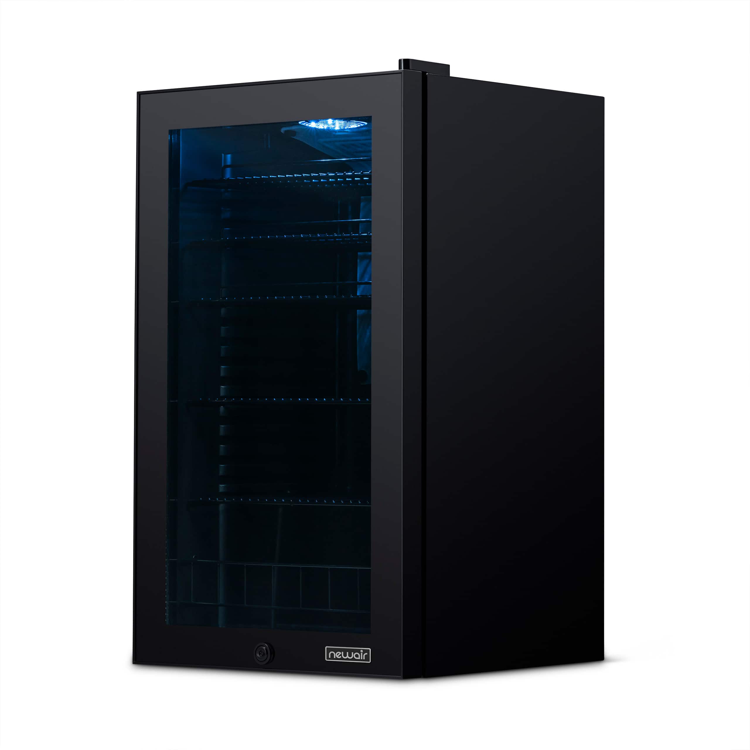 Alt View 17. NewAir - 126 Can Freestanding Beverage Fridge with 7 Temperature Settings and Adjustable Shelves - Onyx Black.