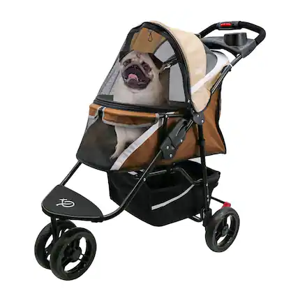 Front. Petique - Petique Revolutionary Stroller, Dog Cart for Small to Medium Size Pets, Ventilated Pet Jogger for Cats & Dogs.