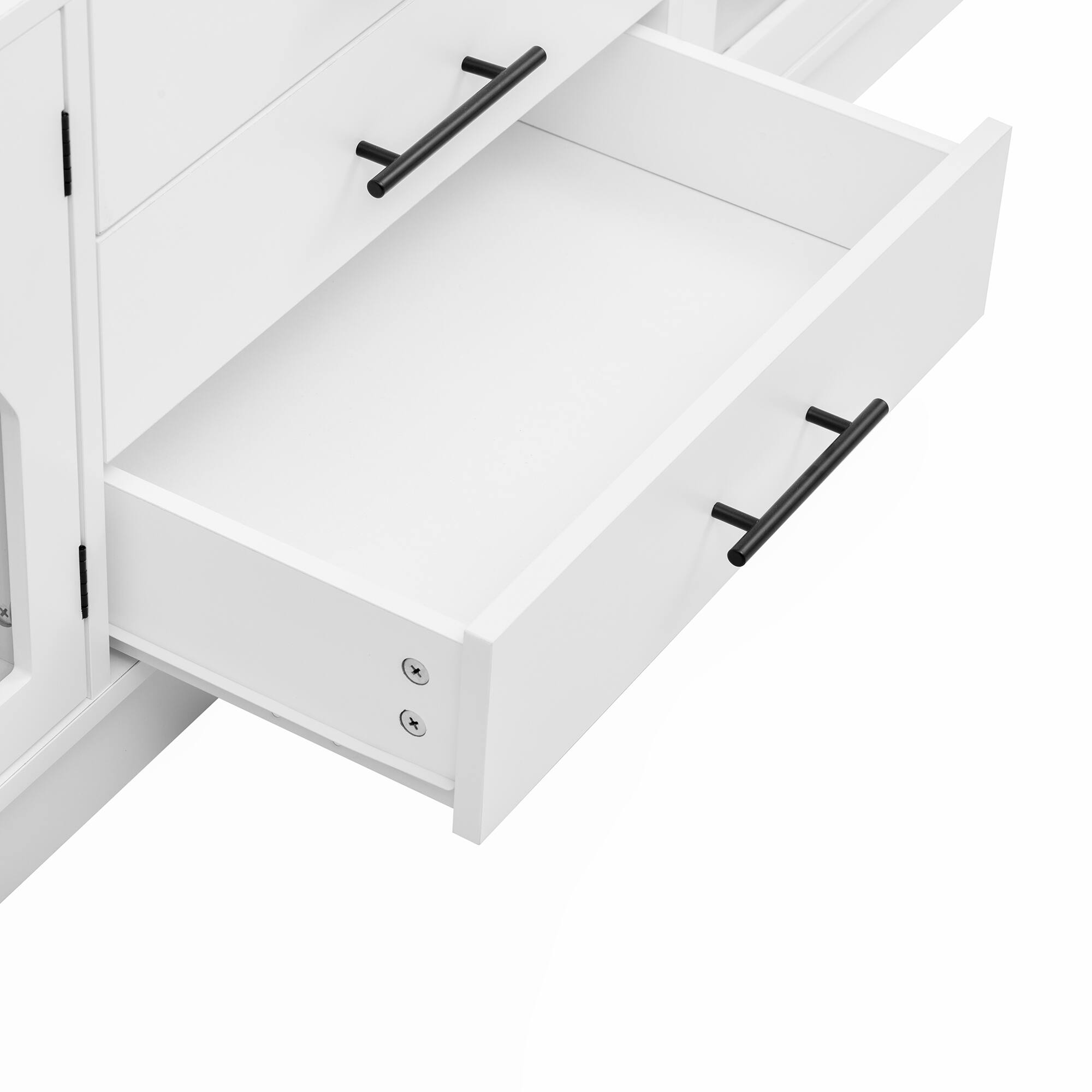 Alt View 7. Spaco - Spaco Modern Minimalist TV Stand, Entertainment Center Media Console with Adjustable Shelves for 75" TVs,for Living Room - White.