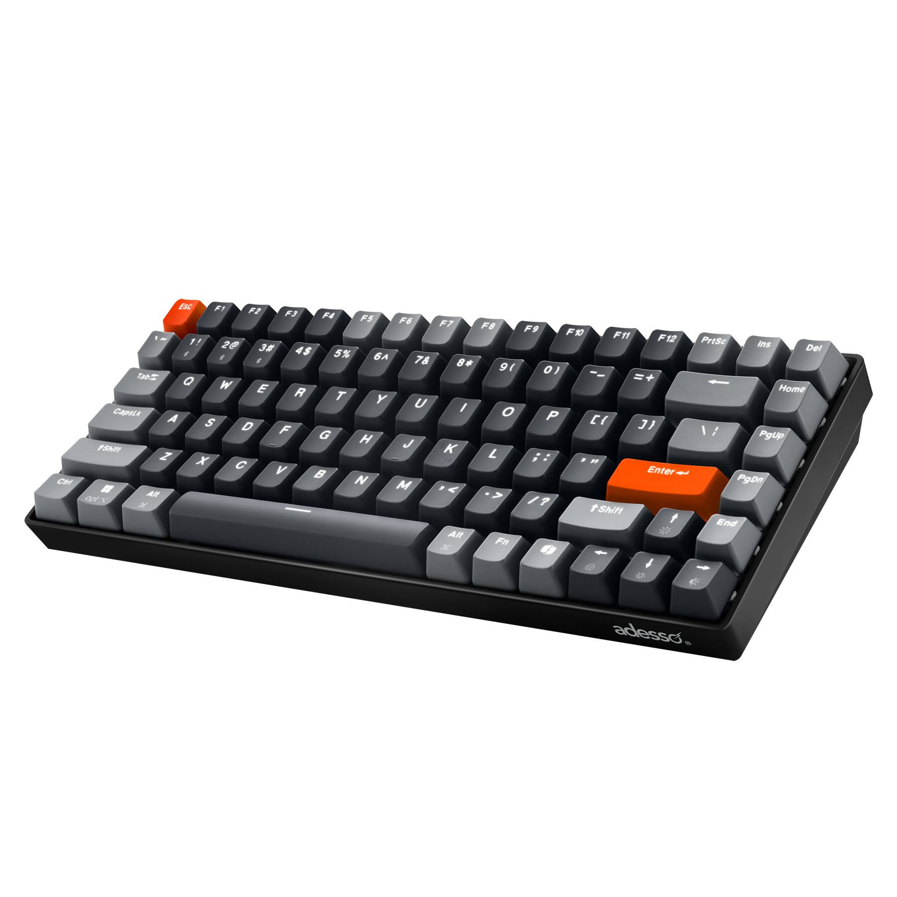 E F2 F3 F4 F5 F6 F7 F8 F9 F10 F11 F12 PrtSc Ins Del 1 2 3 4 5 6 7 8 9 0 I O P [ ] \ ; ' A S D F G H J K L ; ' Z X C V B N M , . / Shift Enter PgUp PgDn Alt Fn Caps Lock