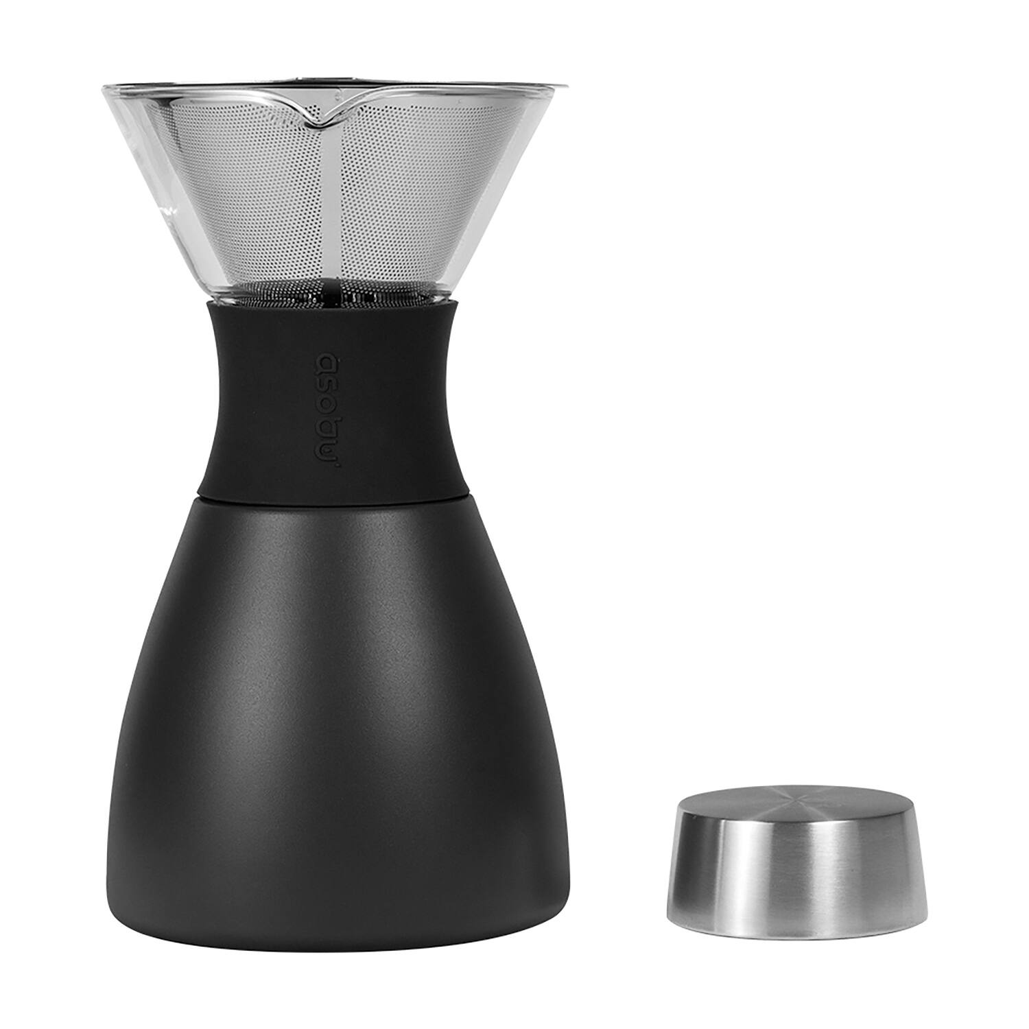 Alt View 2. Asobu - Asobu Na-po300bk Insulated Pour-over Coffee Maker With Removable Carafe, 34-oz. (black) - black.