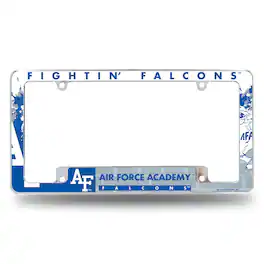 Rico Industries - Air Force Academy Falcons Chrome Metal License Plate Frame with Bold Full Frame Design - Multi