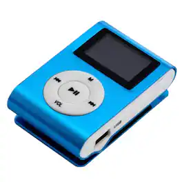 Stock Preferred - Mini Tune Buddy MP3 Player with FM Radio - Blue