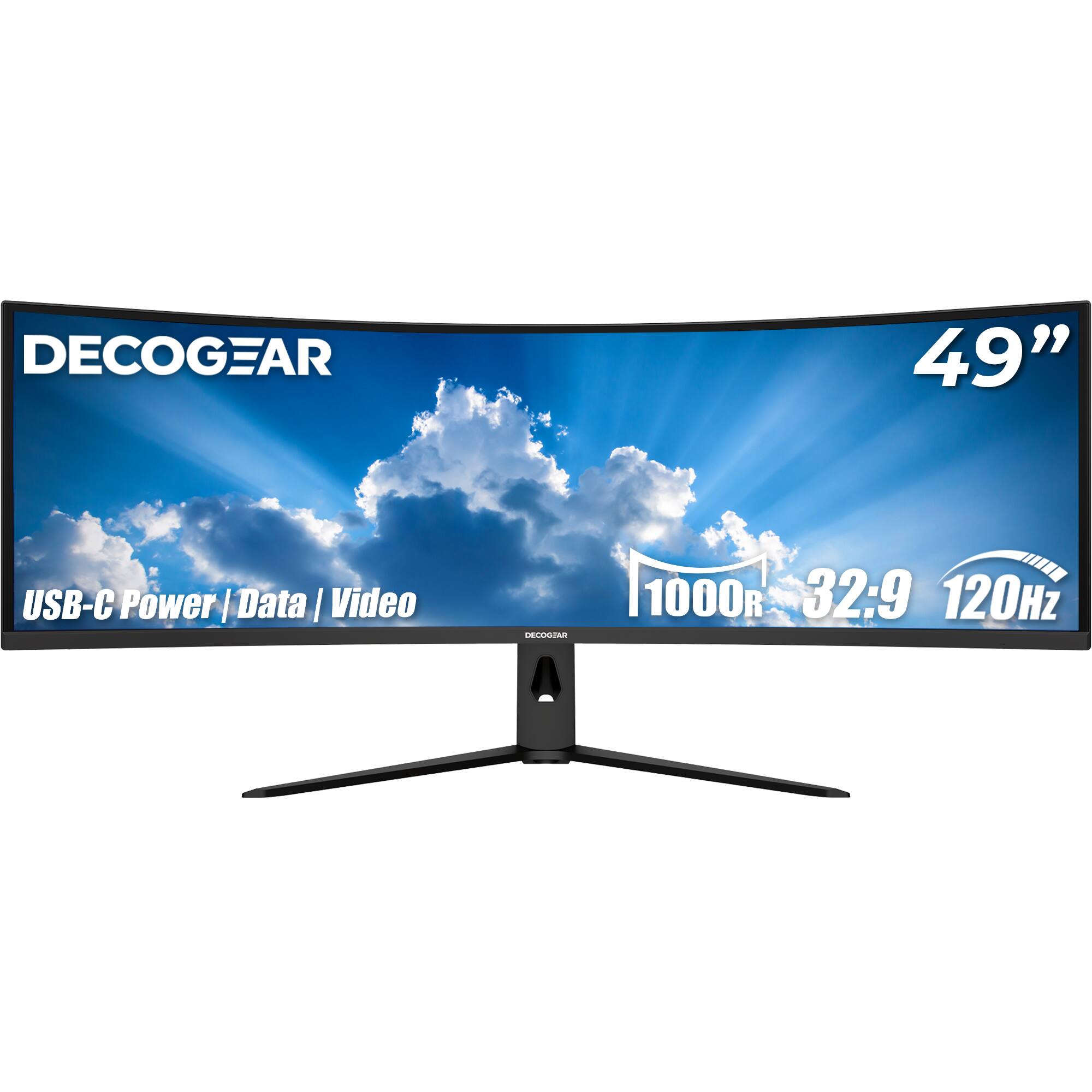 DECOGEAR 49" USB-C Power | Data | Video 1000R 32:9 120Hz