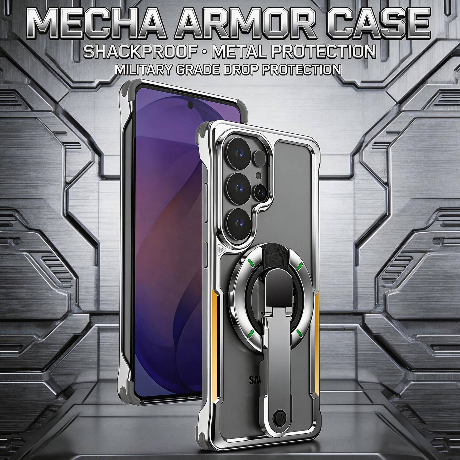 MECHA ARMOR CASE  
SHACKPROOF • METAL PROTECTION  
MILITARY GRADE DROP PROTECTION