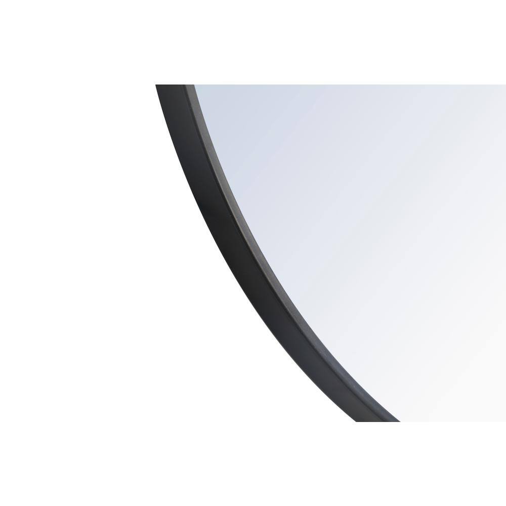Alt View 1. Elegant Decor - Metal frame Round Mirror 32 inch Black finish - Black.