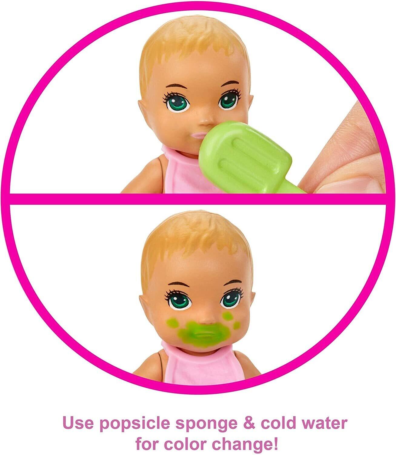 Use popsicle sponge & cold water for color change!