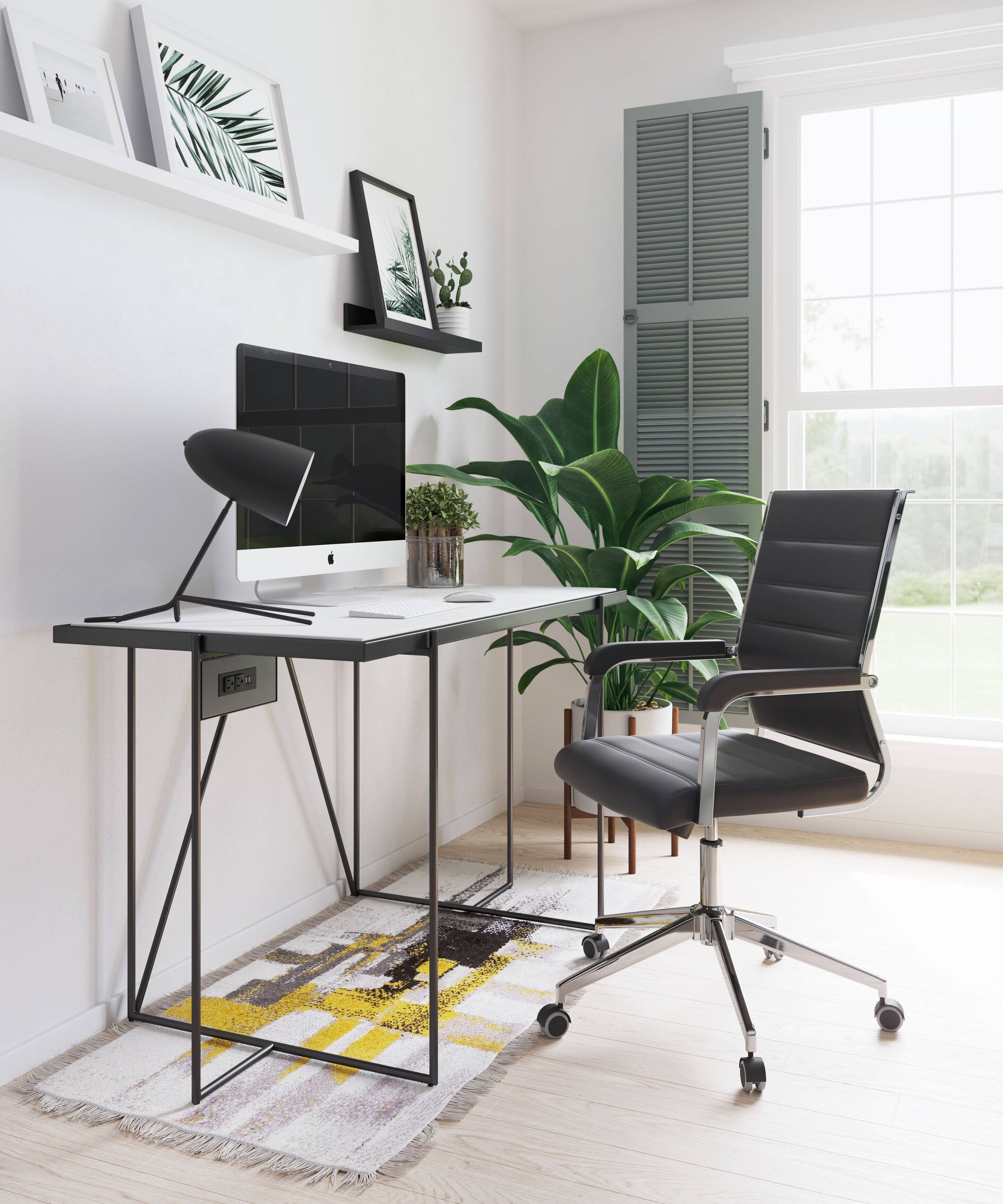 Angle. Hivvago - Liderato Office Chair Black - Black.