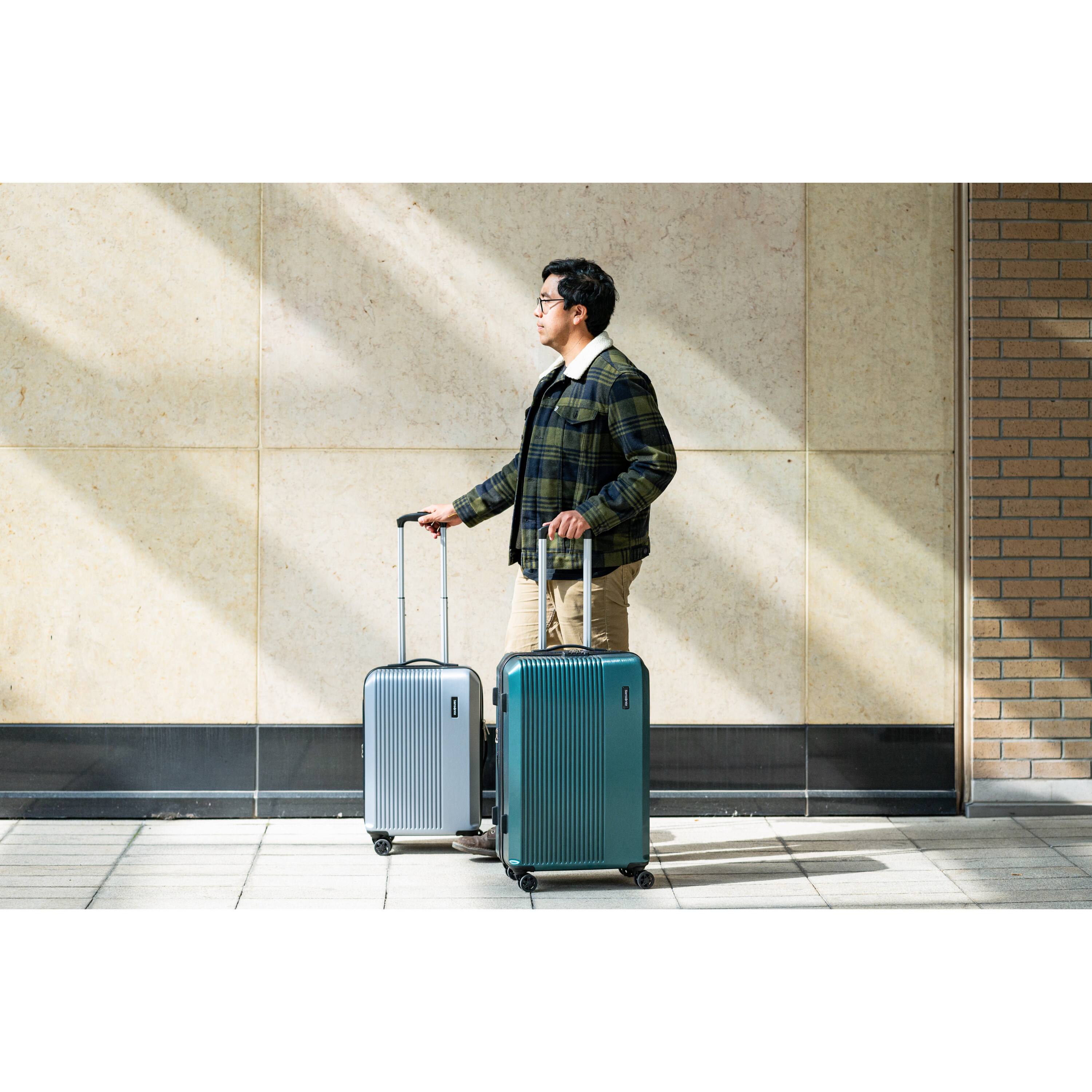 Alt View 5. Samsonite - Alliance SE Carry On Spinner Suitcase - Aluminum Silver.