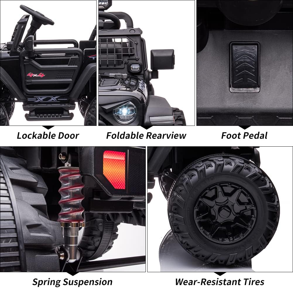 - Lockable Door
- Foldable Rearview
- Foot Pedal
- Spring Suspension
- Wear-Resistant Tires