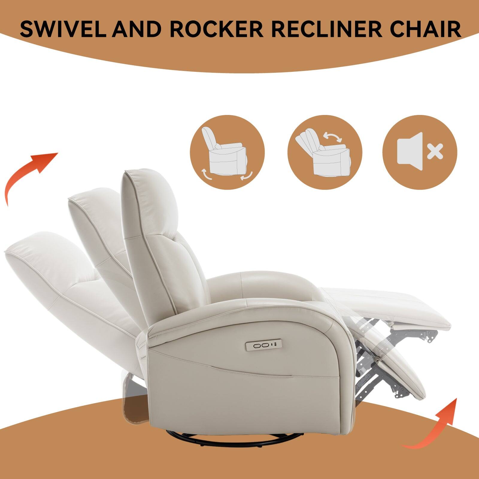 SWIVEL AND ROCKER RECLINER CHAIR x 001
