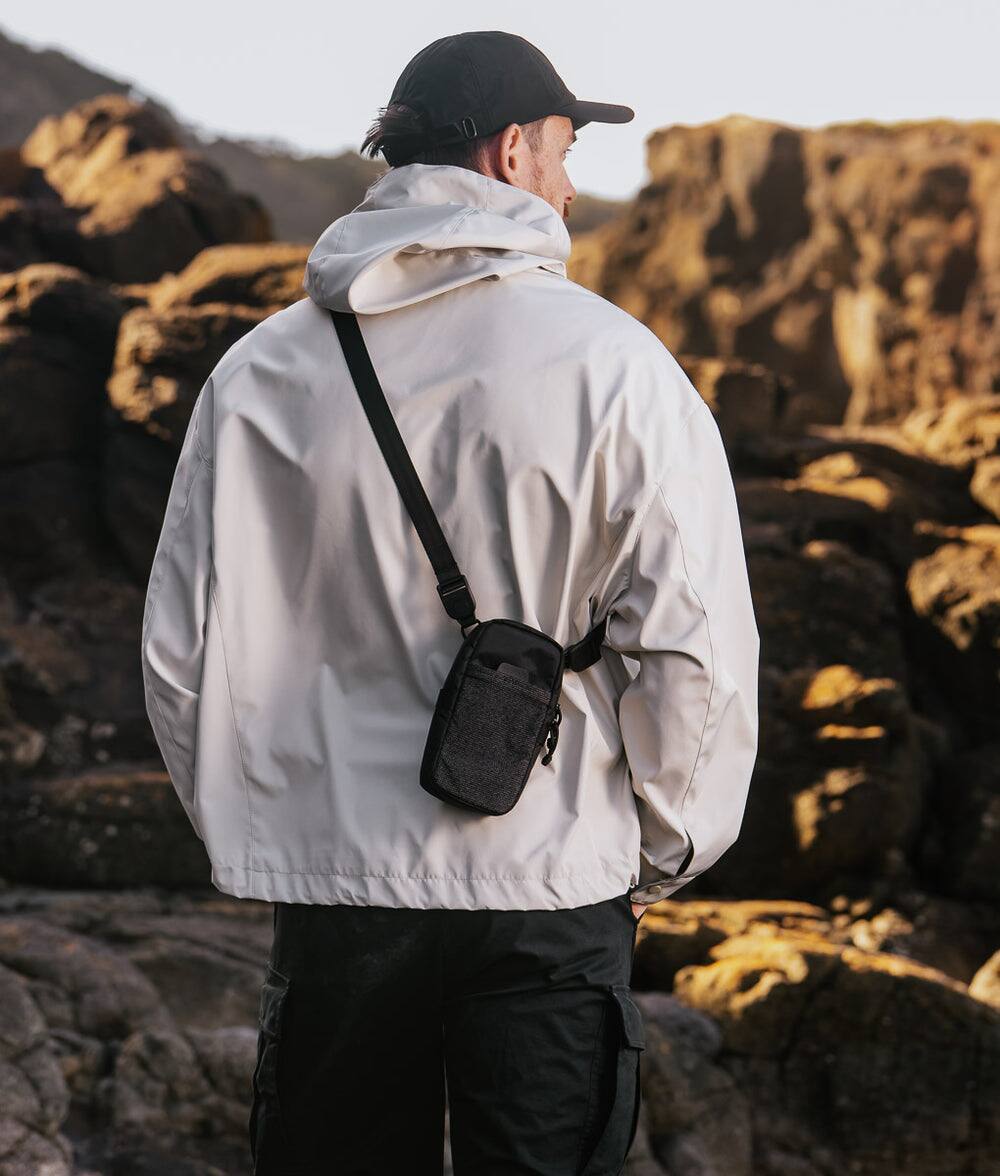 Alt View 8. ALPAKA - Crossbody Phone Bag & EDC Organizer - Modular Shoulder Pocket Max for Travel, Weather-Resistant - Black Ultradyne 100D.
