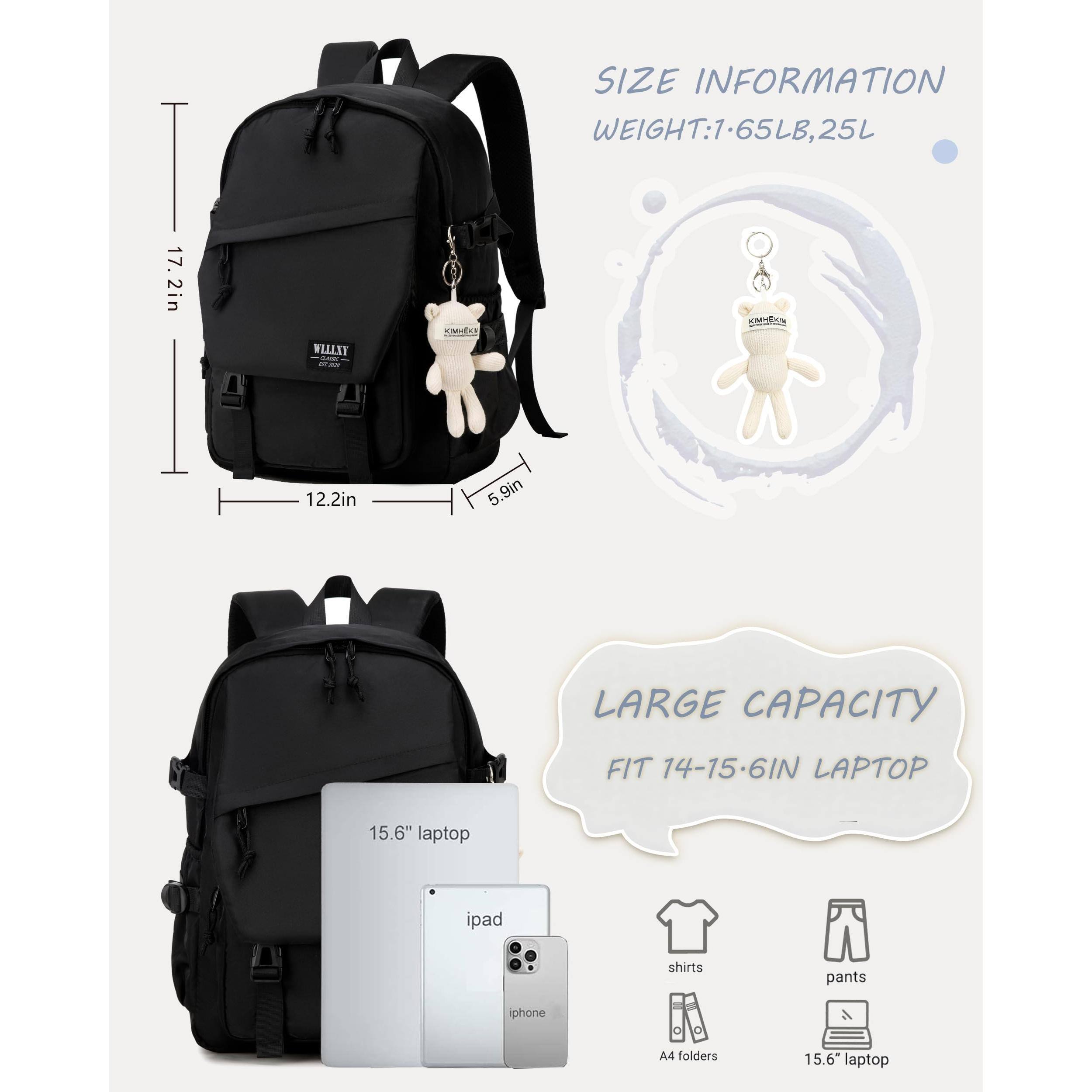 Alt View 3. Live At Space - College School Bag For Men Women Laptop Backpack 15 6 Inch Anti Travel Daypack Large Elementary Middle High Bookbags - Black-set-Medium.