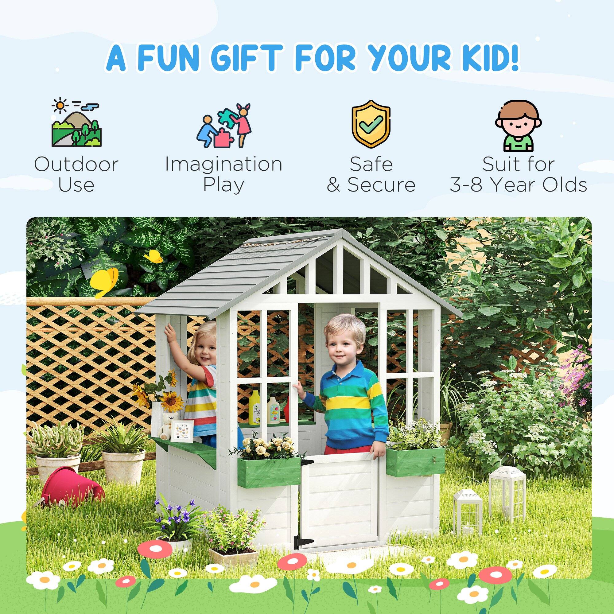 A FUN GIFT FOR YOUR KID!

- Outdoor Use
- Imagination Play
- Safe & Secure
- Suit for 3-8 Year Olds