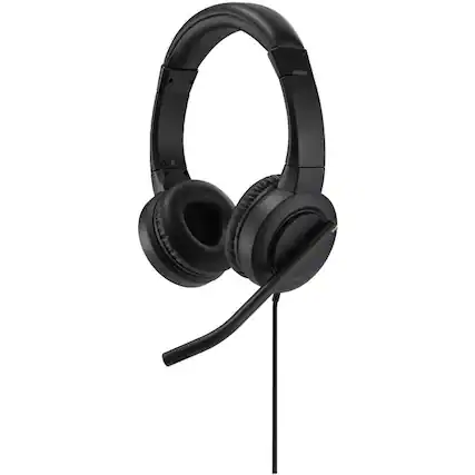 Front. Kensington - Kensington H1000 USB-C On-Ear Headset - Stereo - USB Type C - Wired - 32 Ohm - 20 Hz to 20 kHz - On-ear, Over-the-head - Black.