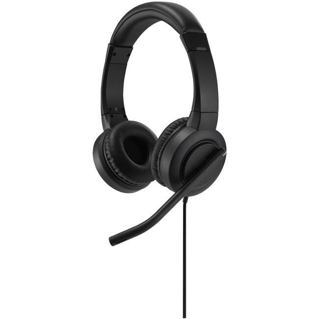 Front. Kensington - Kensington H1000 USB-C On-Ear Headset - Stereo - USB Type C - Wired - 32 Ohm - 20 Hz to 20 kHz - On-ear, Over-the-head - Black.