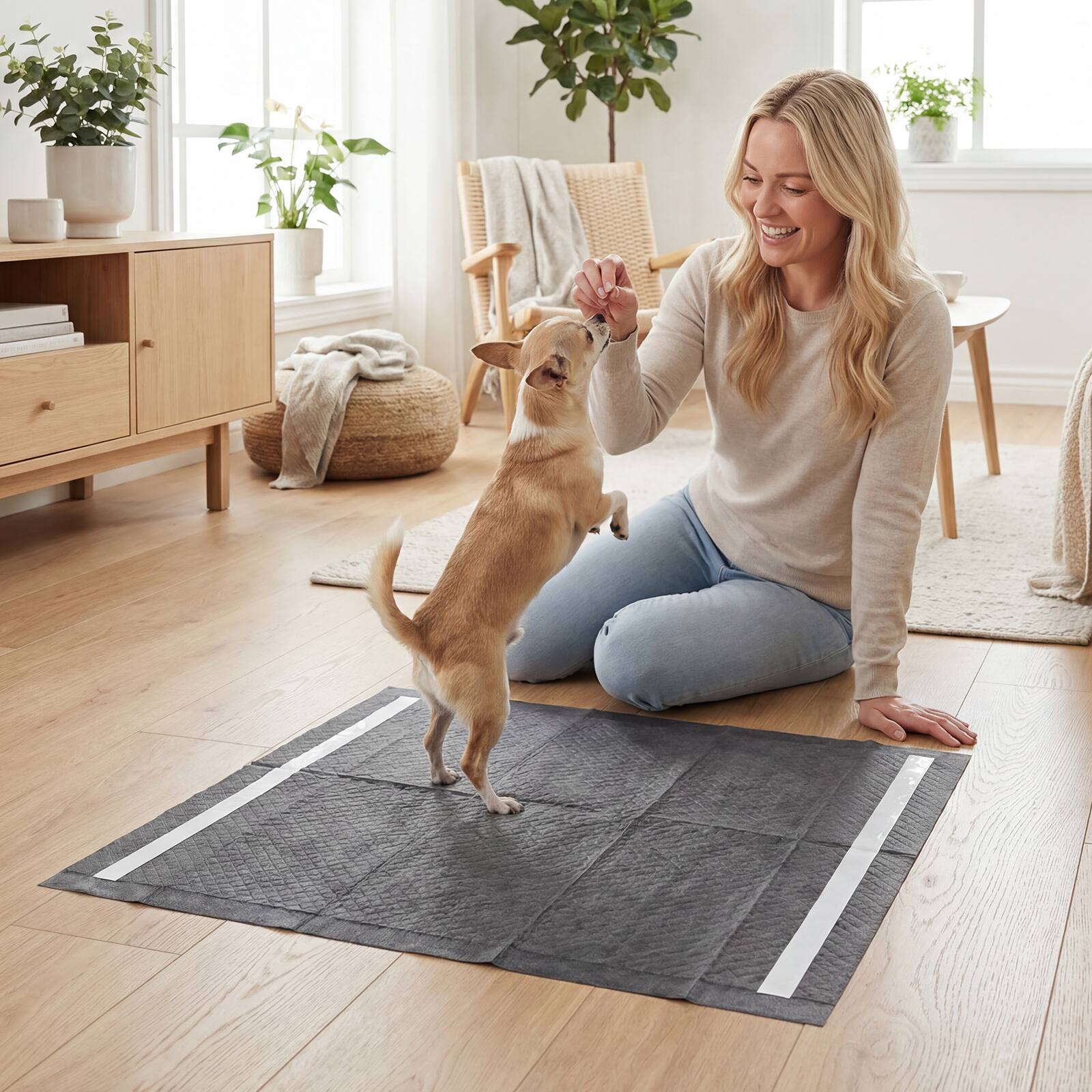 Alt View 7. Gymax - Gymax Charcoal?Dog Pee Pads 24'' x 24'' 6-Layer Leak-Proof Pet Potty Training Pads - Black.