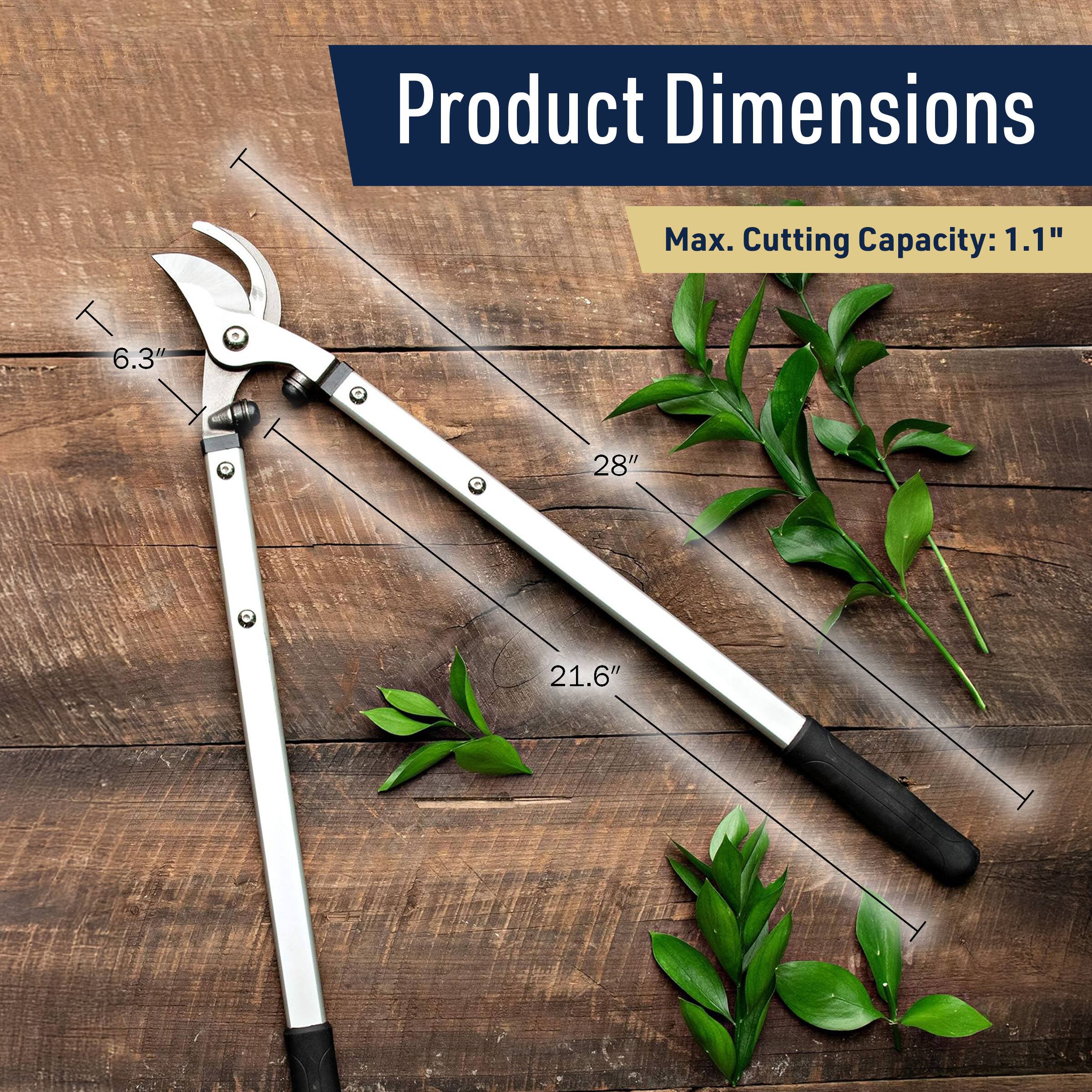 Product Dimensions  
Max. Cutting Capacity: 1.1"  
6.3"  
28"  
21.6"