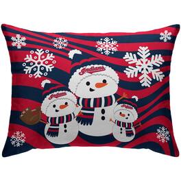 Pegasus - Cleveland Indians 20'' x 26'' Holiday Snowman Bed Pillow - Red