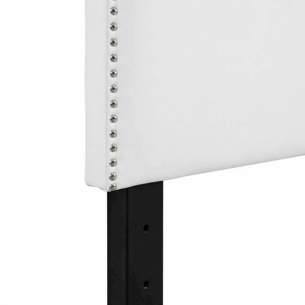 Alt View 1. FurniFact - Upholstered Vinyl Full Headboard with Smooth Finish and Durable Design - White.