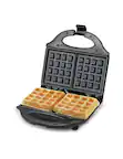 Front. Commercial Chef - COMMERCIAL CHEF Electric Waffle Iron - Black.