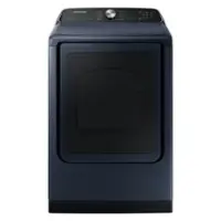 Samsung - Open Box 7.4 Cu. Ft. Smart Electric Dryer with Steam and Pet Care Dry - Brushed Navy - Front_Zoom