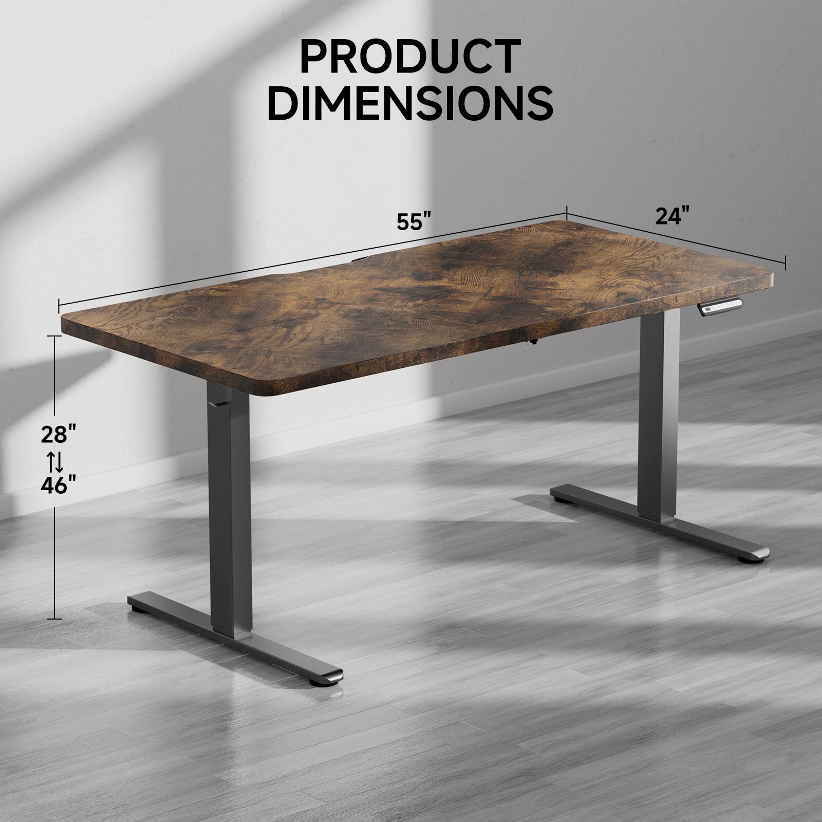 PRODUCT DIMENSIONS 55" 24" 28" 46"