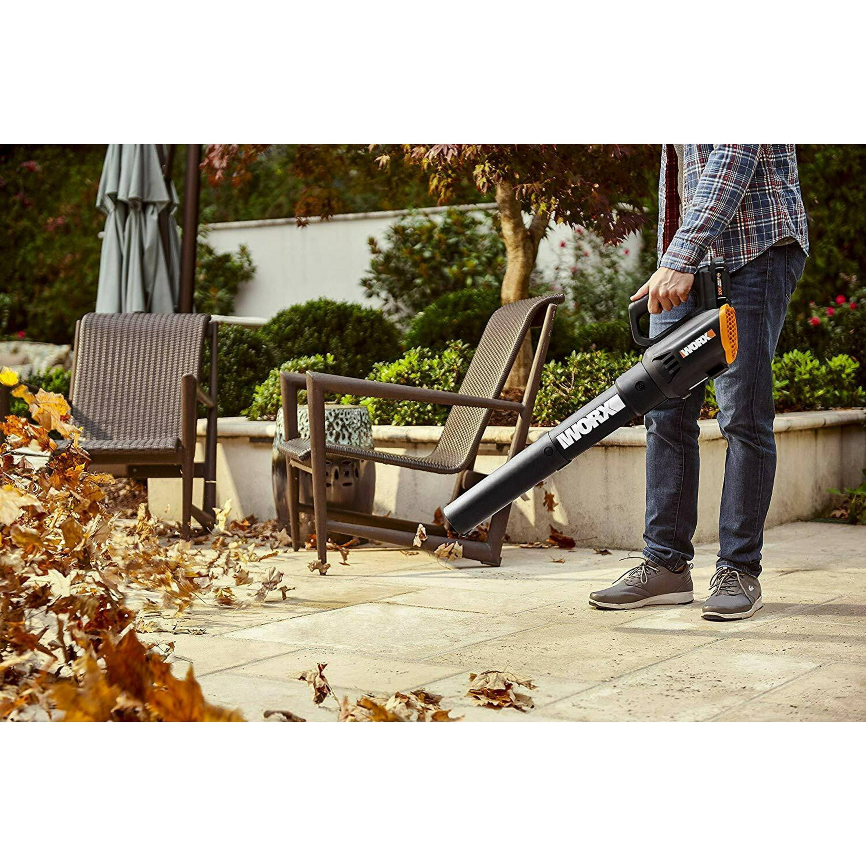 Alt View 14. WORX - 20V TURBINE 75 MPH 360 CFM Cordless Leaf Blower (1 x 4.0 Ah Batteries & 1 x Charger) - Black.