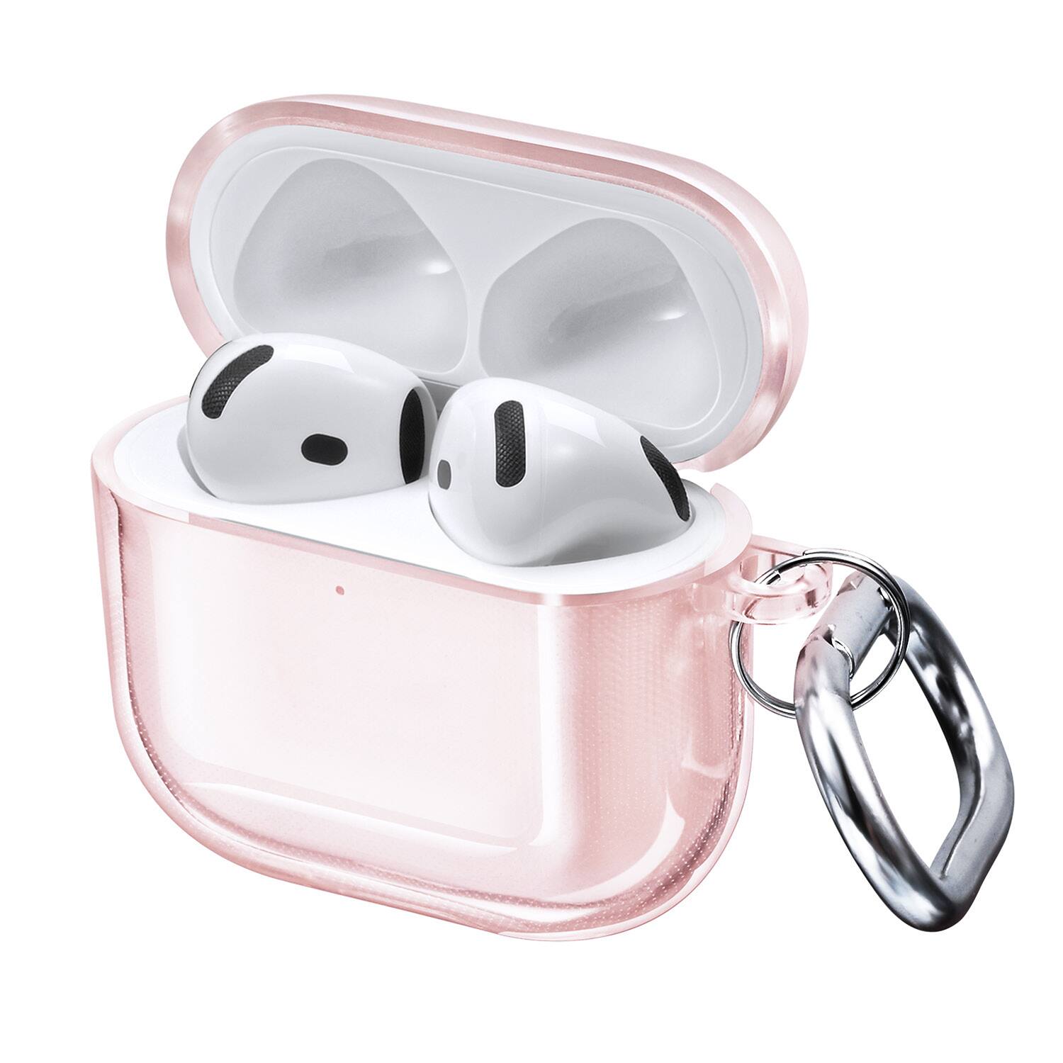 Angle. Vena - Case for Apple AirPods 4 Case TPU Cover For AirPods Gen 4 Case 4th Generation, Supports Wireless Charging, Pink - Pink.