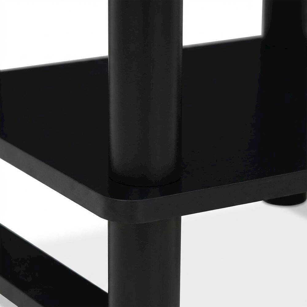 Alt View 2. FurniFact - Espresso/Brown Tall End Tables with Storage Bins - Set of 2 - Espresso/Brown.