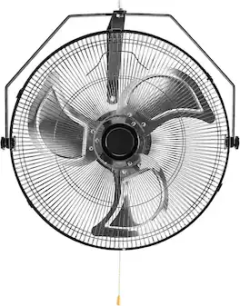 Sweet - 18 Inch Wall Mount Fan, 3-Speed High Velocity Fan, 2600 CFM, Vertical & Horizontal Adjustable Tilt for Industrial - Black