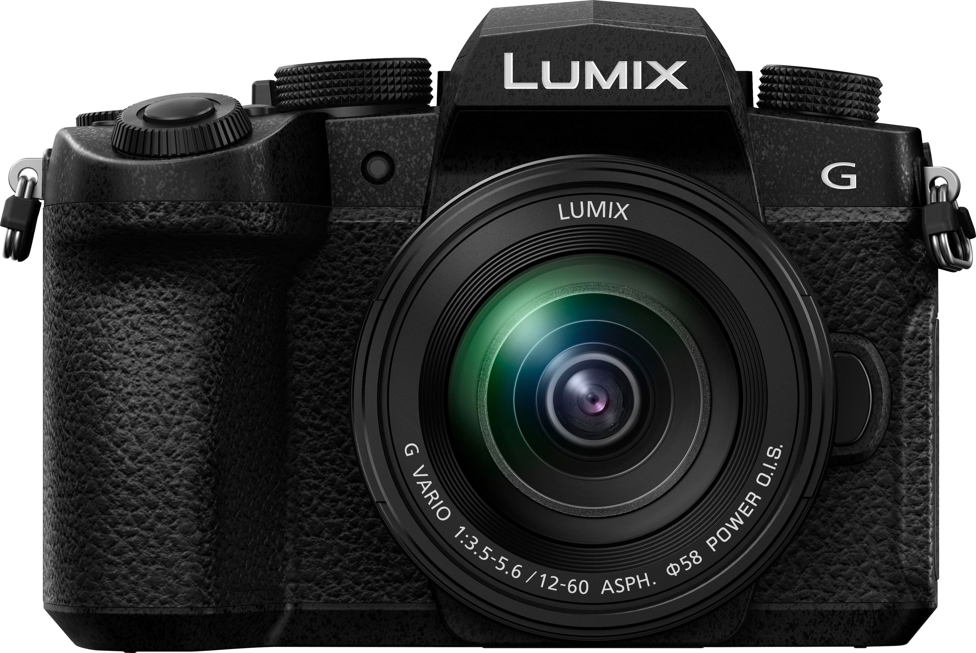 Panasonic - LUMIX G97 Compact Hybrid Micro Four Thirds Mirrorless Camera with LUMIX G VARIO 12-60mm / F3.5-5.6 lens - Black - Front_Zoom