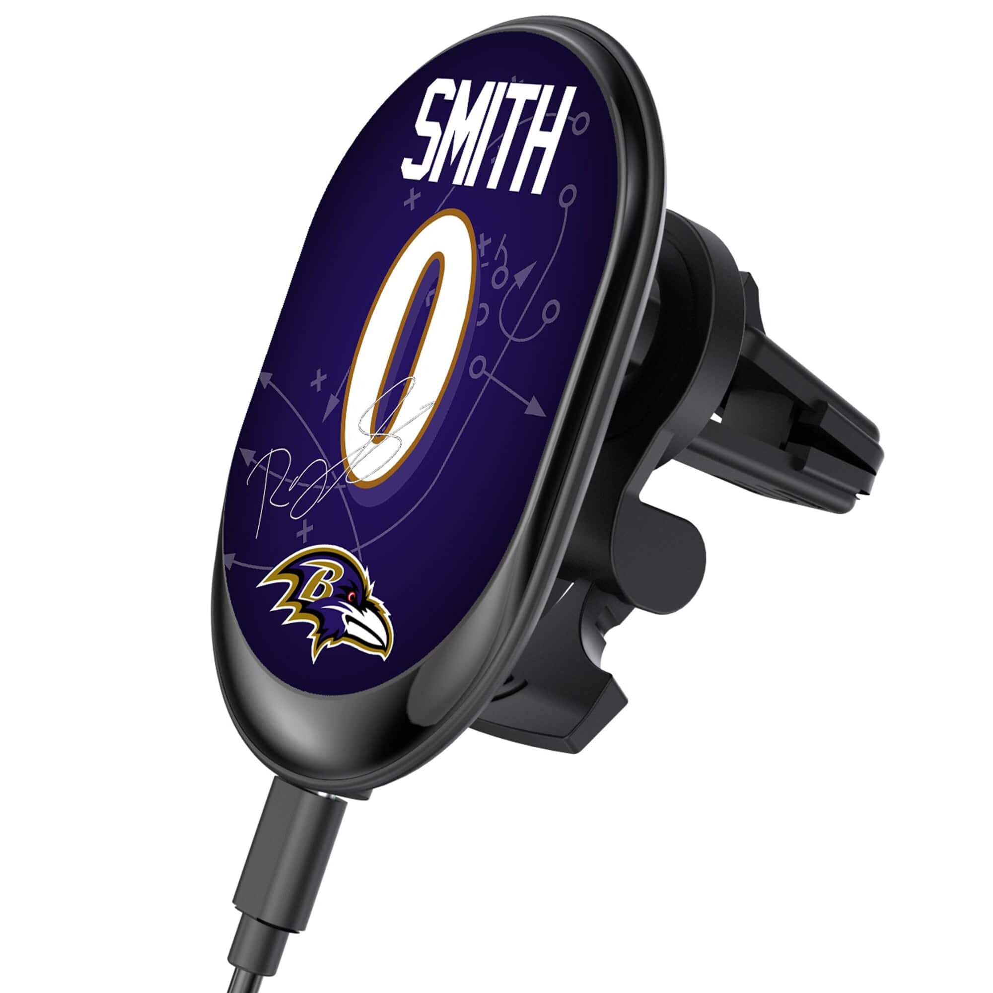 Keyscaper - Roquan Smith Baltimore Ravens Wireless Magnetic Car Charger - Black