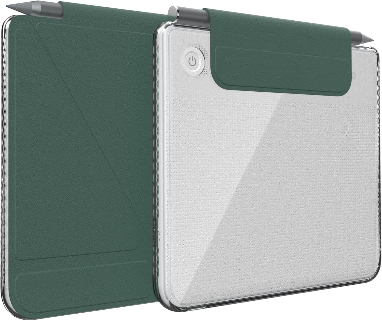 TUDIA - M-FLIP Detachable Clear Magnetic Case for Kobo Libra Colour 2024 - Dark Green