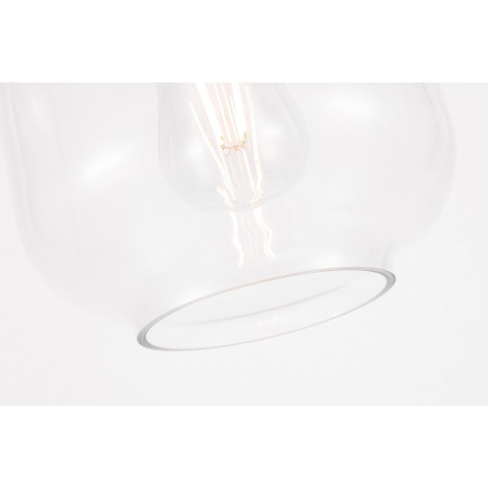 Left. Living District - Collier 1 light Black and Clear glass Flush mount - Black And Clear Glass.