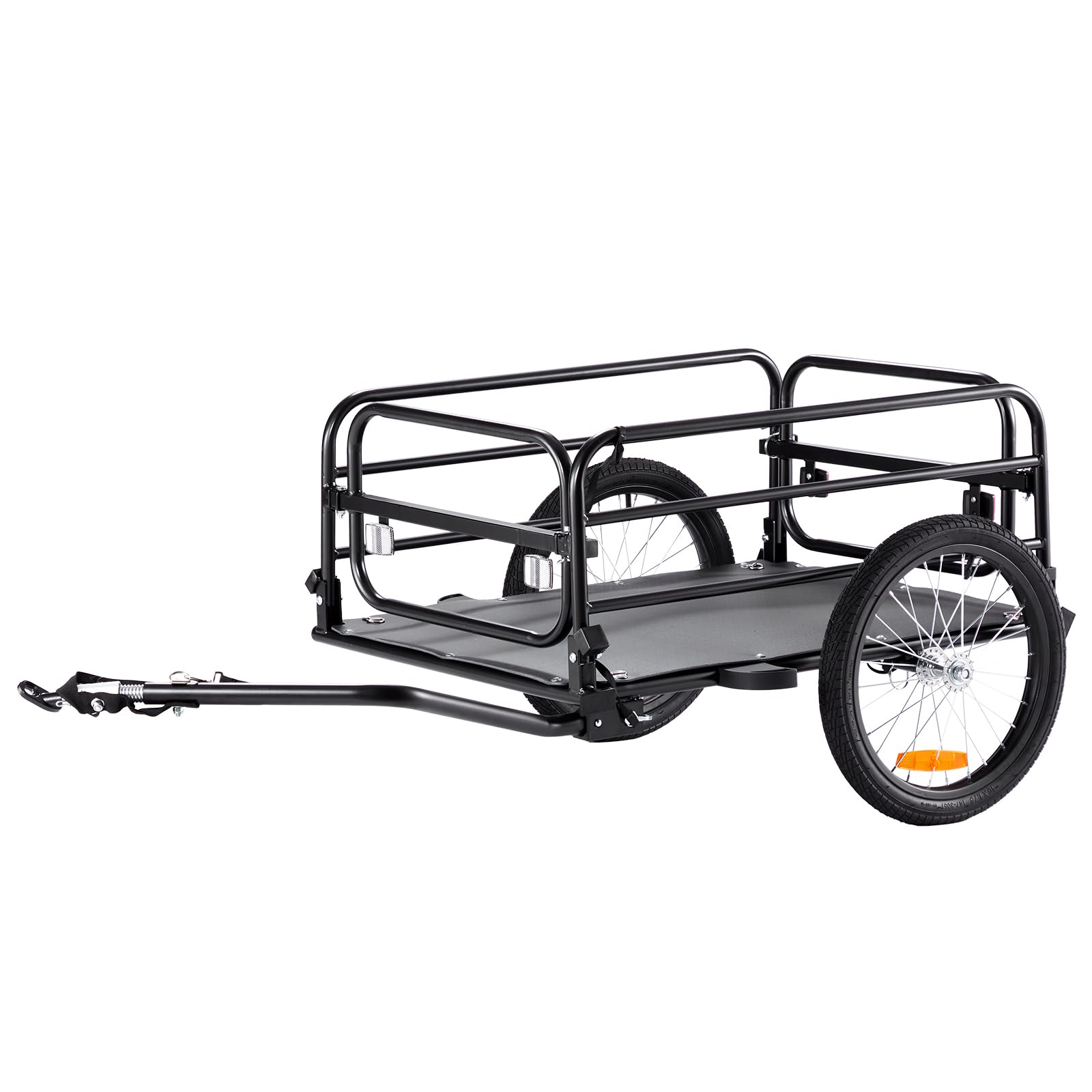 Front. JETRANSPORT - Bike Cargo Trailer 88/100/160 Lbs Load Capacity Heavy-duty Bicycle Wagon Cart Foldable Compact Storage - 160 Lbs.