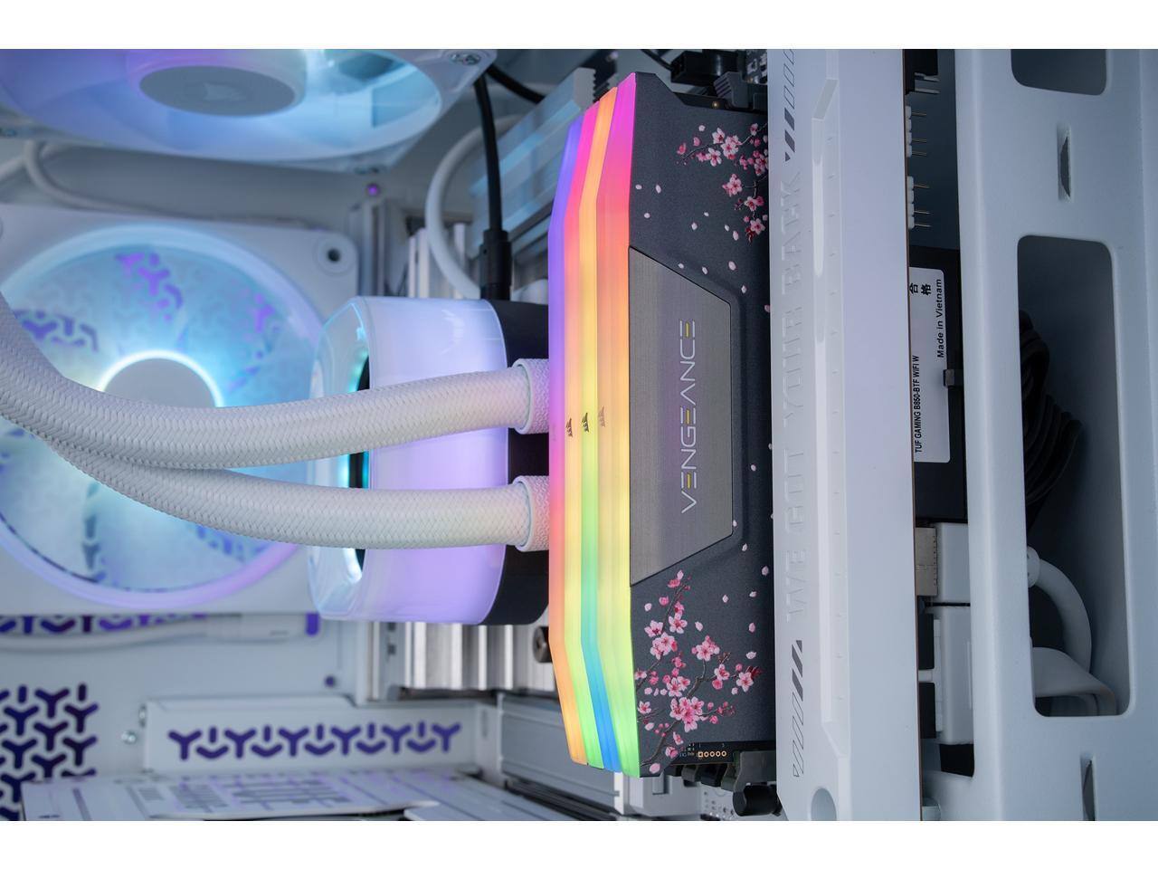 CORSAIR Vengeance RGB 32GB DDR5 6000MHz Cherry Blossom RAM Gray